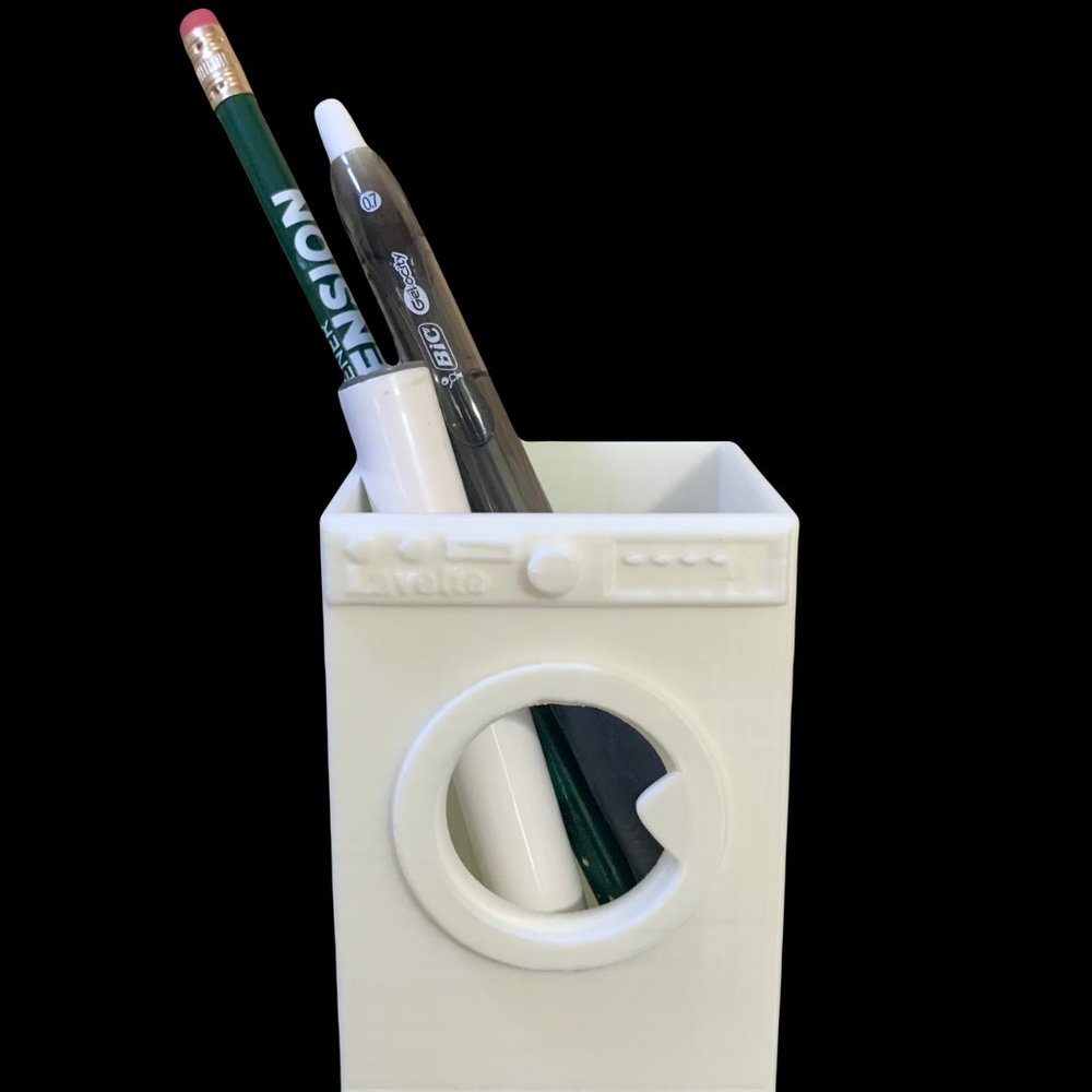 Mini Washer 3D Printing Cup Holder Desk Organizer Washing Machine Detergent Tabs